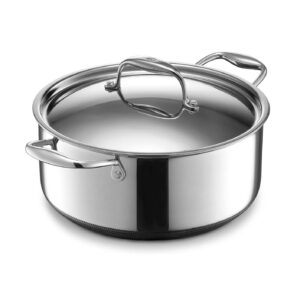 HexClad 6-Quart Hybrid Stainless Steel Dutch Oven HexClad 6-Quart Hybrid Dutch Oven of Stainless Steel