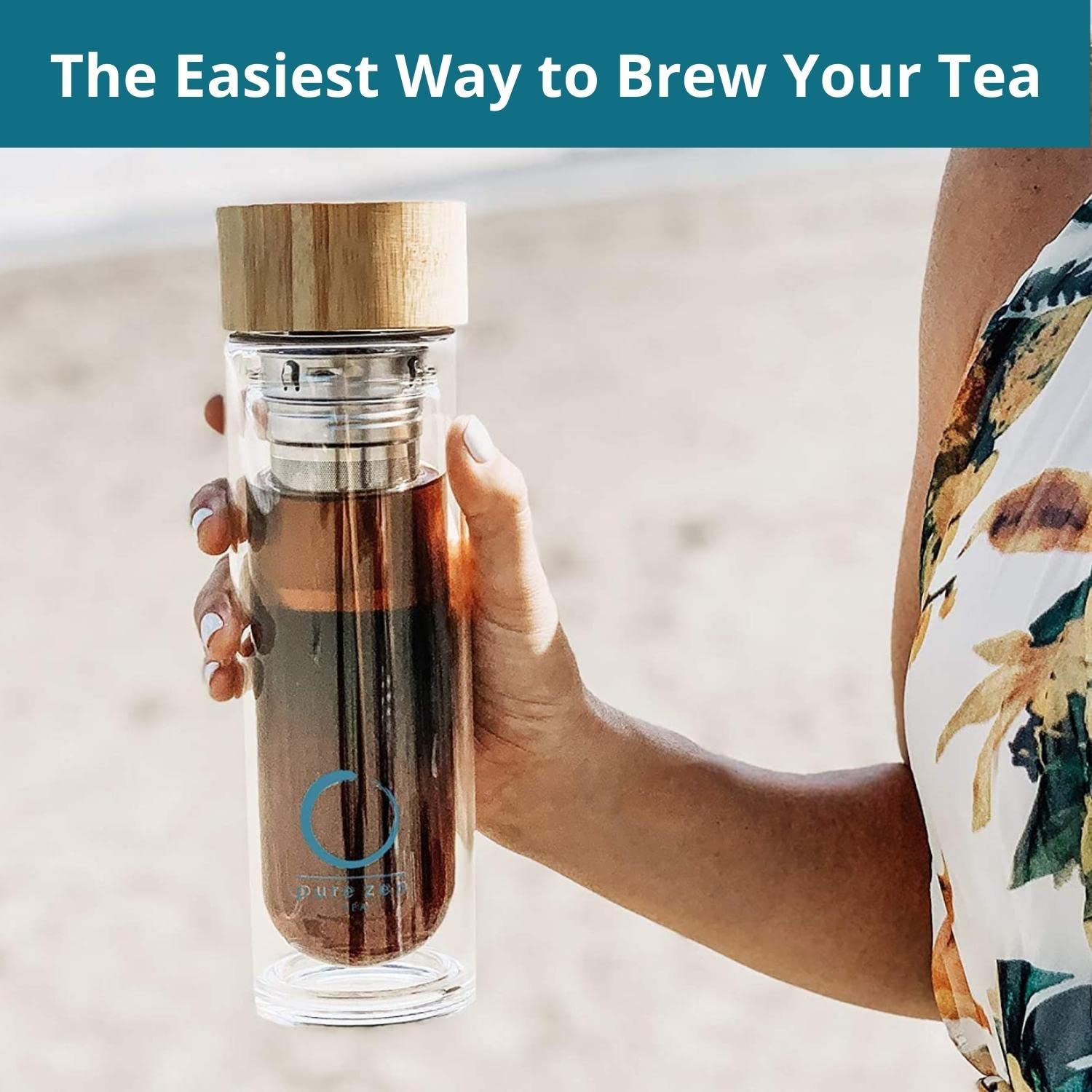 Best Double Wall Glass Bottle With Tea Infuser for On-the-Go Brewing